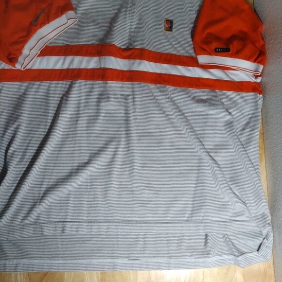 Vintage 90s Nike Challenge Court Tennis Striped Polo Shirt - Picture 3 of 8